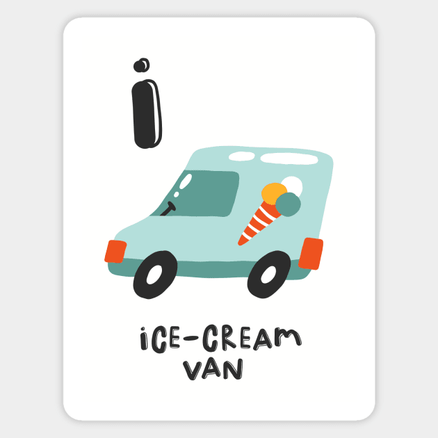 I is Ice Cream Van Sticker by JunkyDotCom